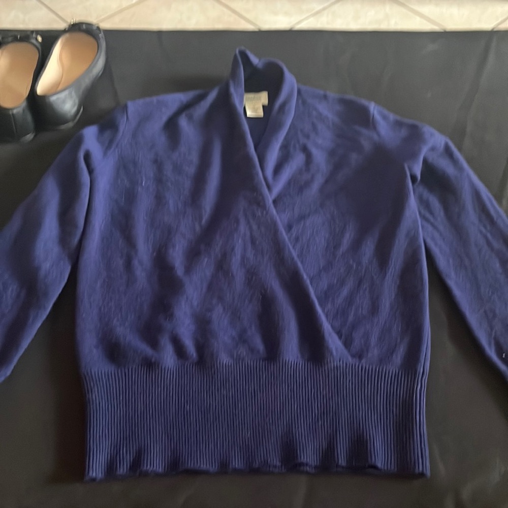 Blue cashmere sweater